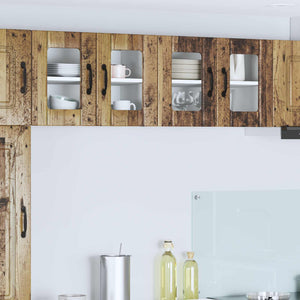 Mobile da cucina 2 pz-Set di 2 Armadio da cucina Legno vecchio 60 x 31 x 40 cm 453593