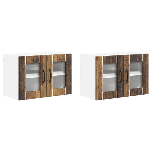 Mobile da cucina 2 pz-Set di 2 Armadio da cucina Legno vecchio 60 x 31 x 40 cm 453593