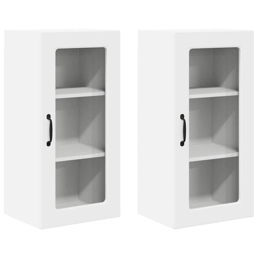 Mobile da cucina 2 pz-Set di 2 Armadio da cucina Bianco 40 x 31 x 80 cm Legno multistrato 263673
