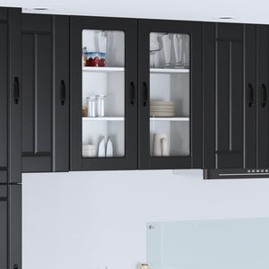 Mobile da cucina 2 pcs Nero 40 x 31 x 80 cm Legno multistrato 884988