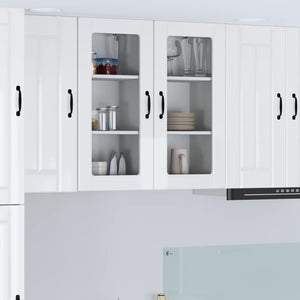 Mobile da cucina 2 pz-Set di 2 Armadio da cucina Bianco Lucido 40 x 31 x 80 cm 870342