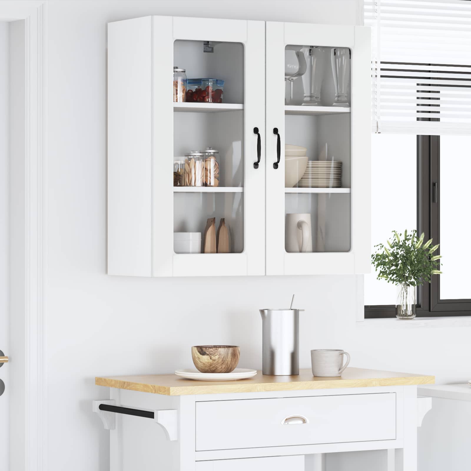 Mobile da cucina 2 pcs Bianco Lucido 40 x 31 x 80 cm 884994