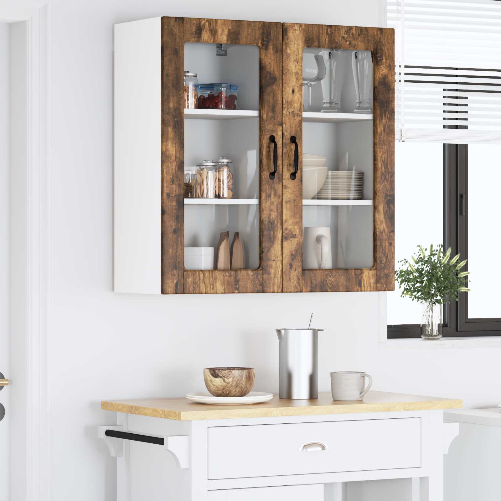 Mobile da cucina 2 pcs Rovere fumé 40 x 31 x 80 cm 884996