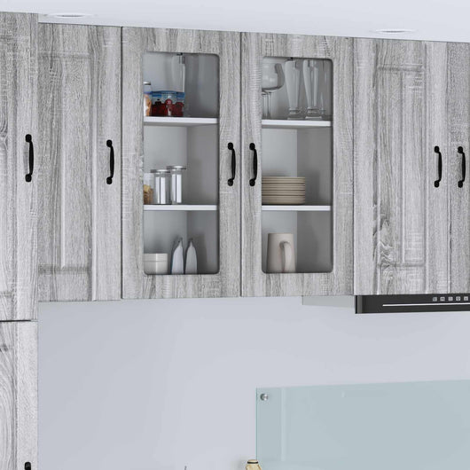 Mobile da cucina 2 pz-Set di 2 Armadio da cucina Grigio Sonoma 40 x 31 x 80 cm 978084