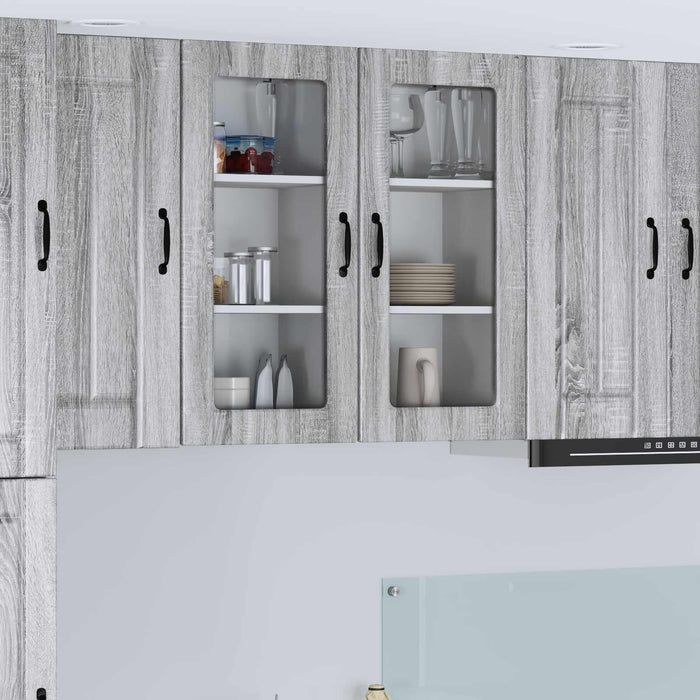 Mobile da cucina 2 pz-Set di 2 Armadio da cucina Grigio Sonoma 40 x 31 x 80 cm 978084