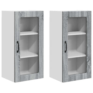 Mobile da cucina 2 pz-Set di 2 Armadio da cucina Grigio Sonoma 40 x 31 x 80 cm 978084