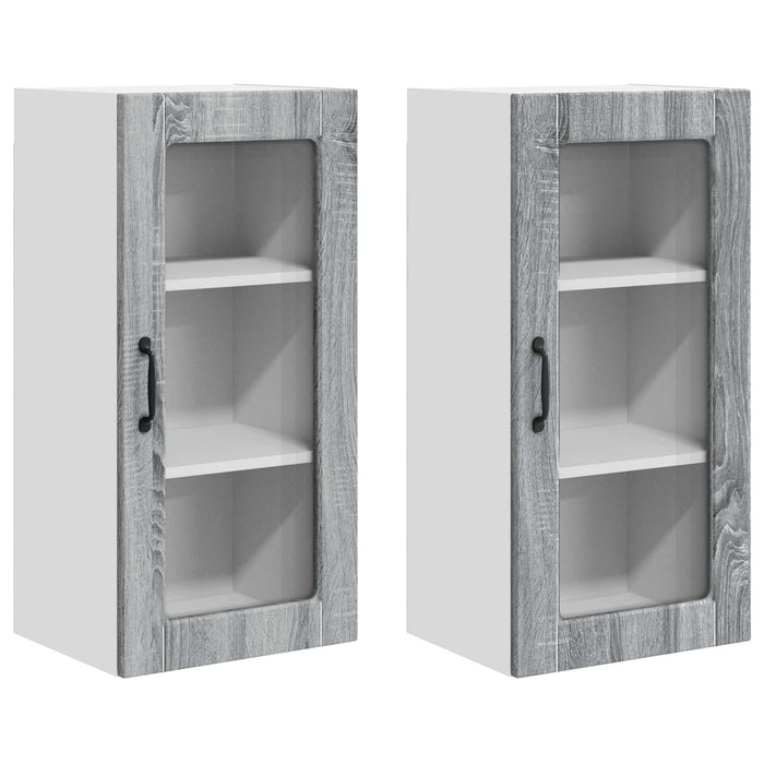 Mobile da cucina 2 pz-Set di 2 Armadio da cucina Grigio Sonoma 40 x 31 x 80 cm 978084