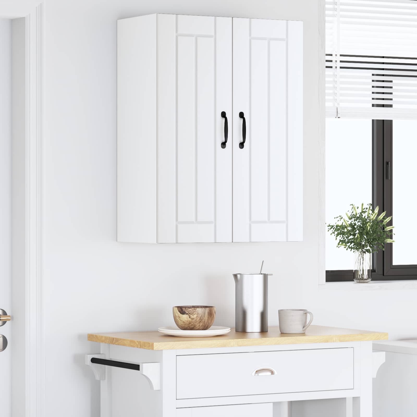 Mobile da cucina 2 pcs Bianco 30 x 31 x 80 cm Legno multistrato 885006