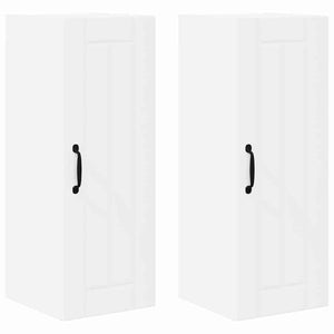 Mobile da cucina 2 pz-Set di 2 Armadio da cucina Bianco 30 x 31 x 80 cm Legno multistrato 955628