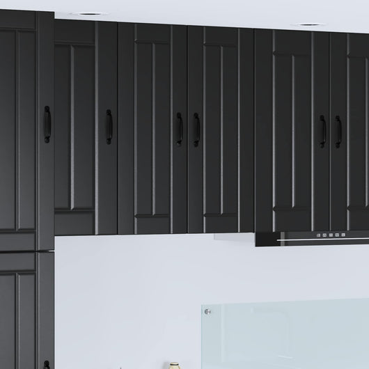 Mobile da cucina 2 pcs Nero 30 x 31 x 80 cm Legno multistrato 885008