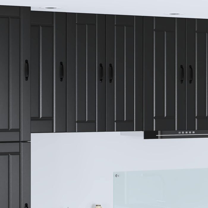 Mobile da cucina 2 pcs Nero 30 x 31 x 80 cm Legno multistrato 885008