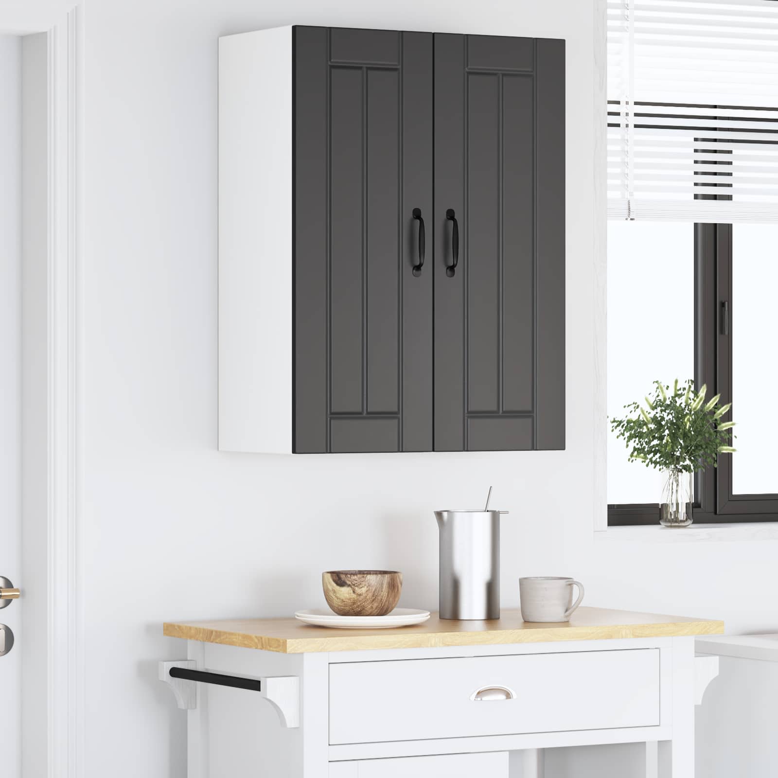 Mobile da cucina 2 pcs Nero 30 x 31 x 80 cm Legno multistrato 885008