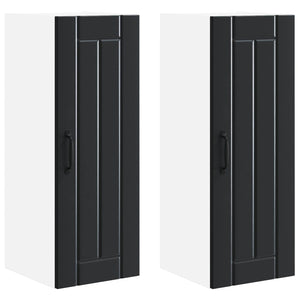 Mobile da cucina 2 pcs Nero 30 x 31 x 80 cm Legno multistrato 885008