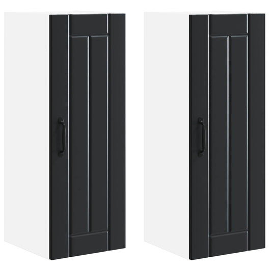 Mobile da cucina 2 pcs Nero 30 x 31 x 80 cm Legno multistrato 885008