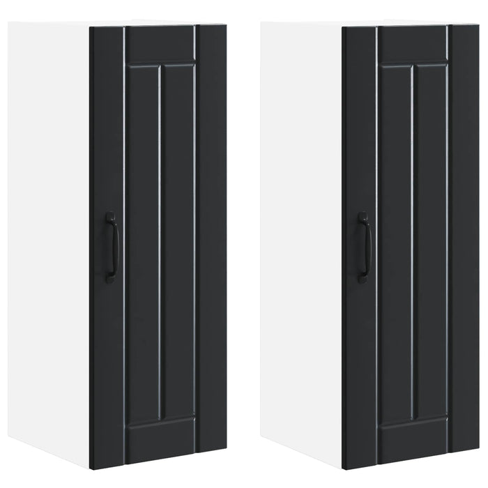 Mobile da cucina 2 pcs Nero 30 x 31 x 80 cm Legno multistrato 885008