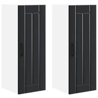 Mobile da cucina 2 pz-Set di 2 Armadio da cucina Nero 30 x 31 x 80 cm Legno multistrato 306857