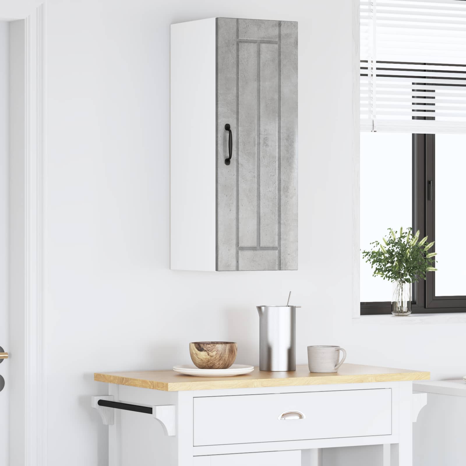 Mobile da cucina Grigio cemento 30 x 31 x 80 cm 885011