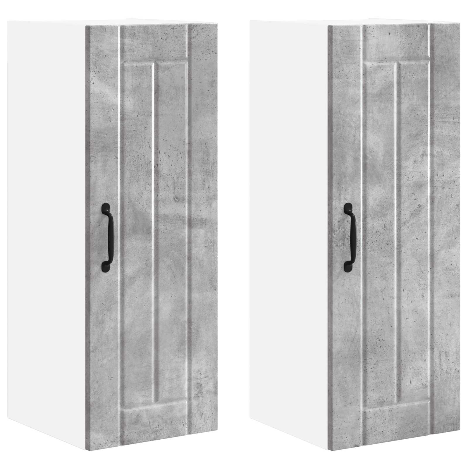 Mobile da cucina 2 pz-Set di 2 Armadio da cucina Grigio cemento 30 x 31 x 80 cm 696768