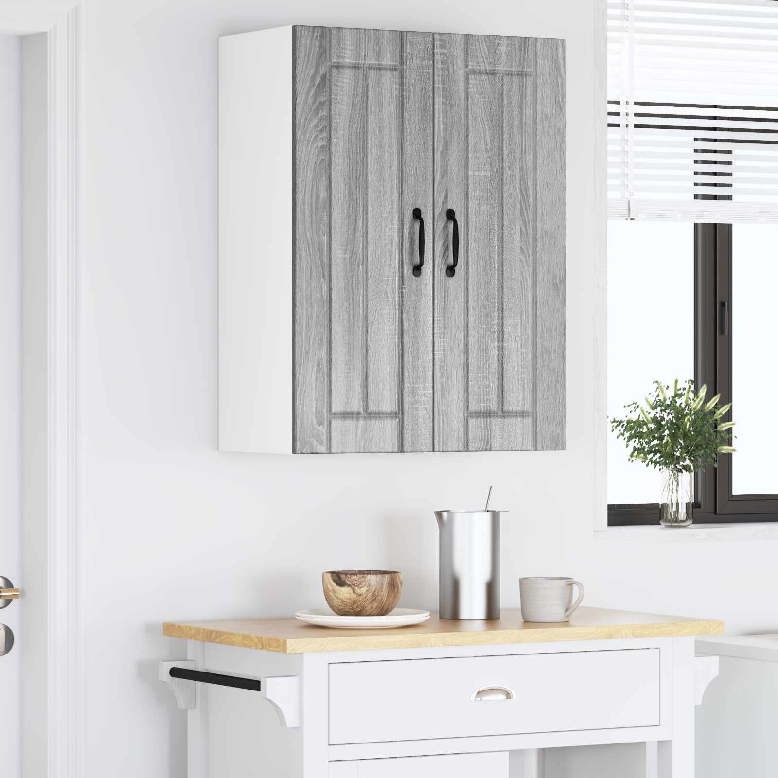 Mobile da cucina 2 pcs Grigio Sonoma 30 x 31 x 80 cm 885018