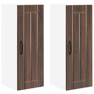 Mobile da cucina 2 pz-Set di 2 Armadio da cucina Rovere Marrone 30 x 31 x 80 cm 742088