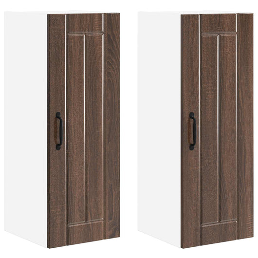 Mobile da cucina 2 pz-Set di 2 Armadio da cucina Rovere Marrone 30 x 31 x 80 cm 742088