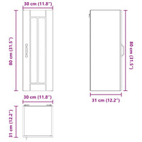 Mobile da cucina-Armadio da cucina Legno vecchio 30 x 31 x 80 cm