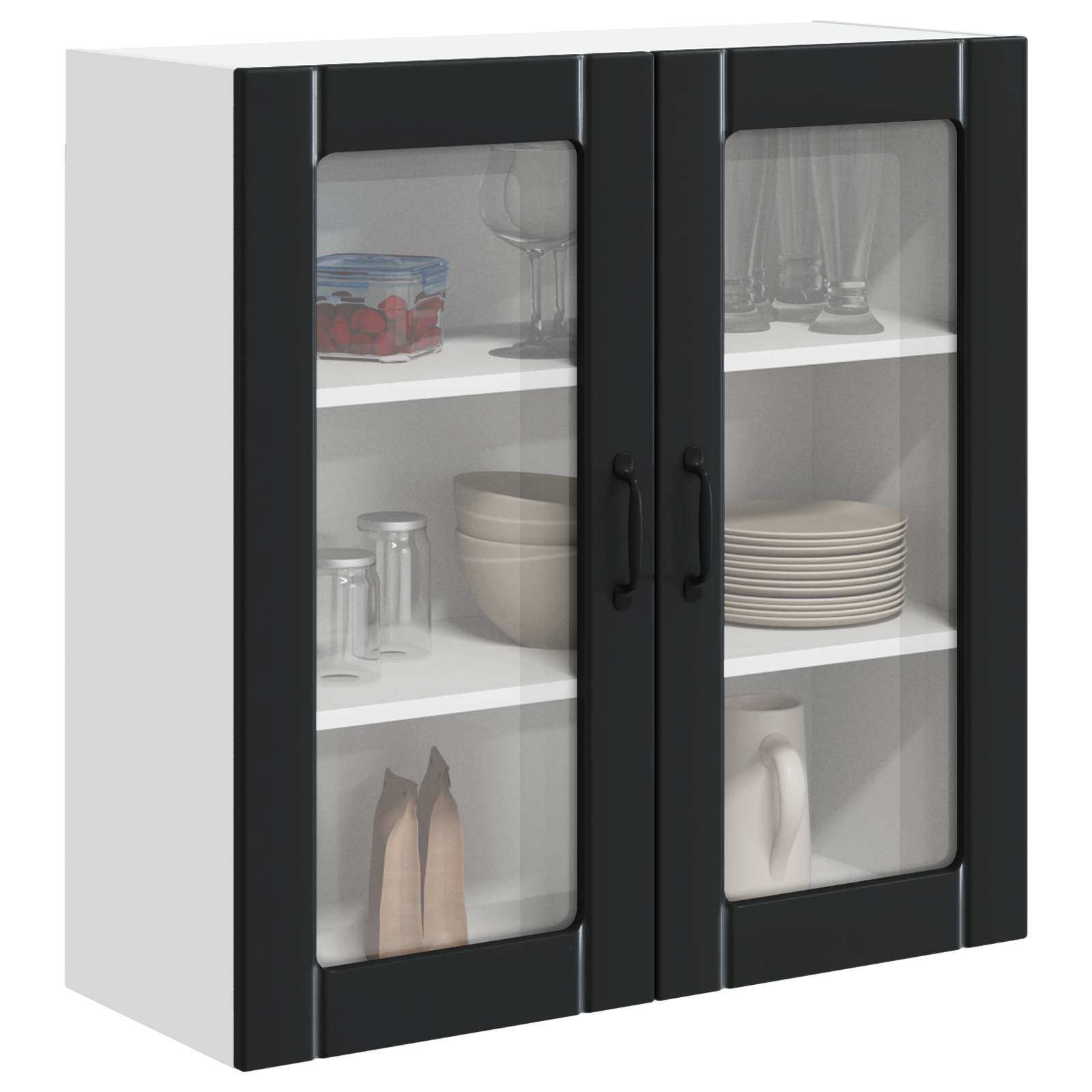 Mobile da cucina-Armadio da cucina Nero 80 x 31 x 80 cm Legno multistrato 830191