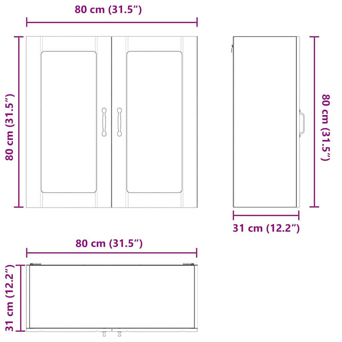 Mobile da cucina Rovere Marrone 80 x 31 x 80 cm 885072