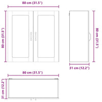 Mobile da cucina-Armadio da cucina Rovere Marrone 80 x 31 x 80 cm 625183
