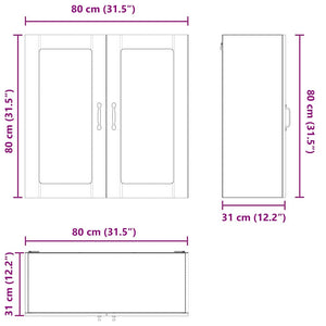 Mobile da cucina-Armadio da cucina Rovere Marrone 80 x 31 x 80 cm 625183
