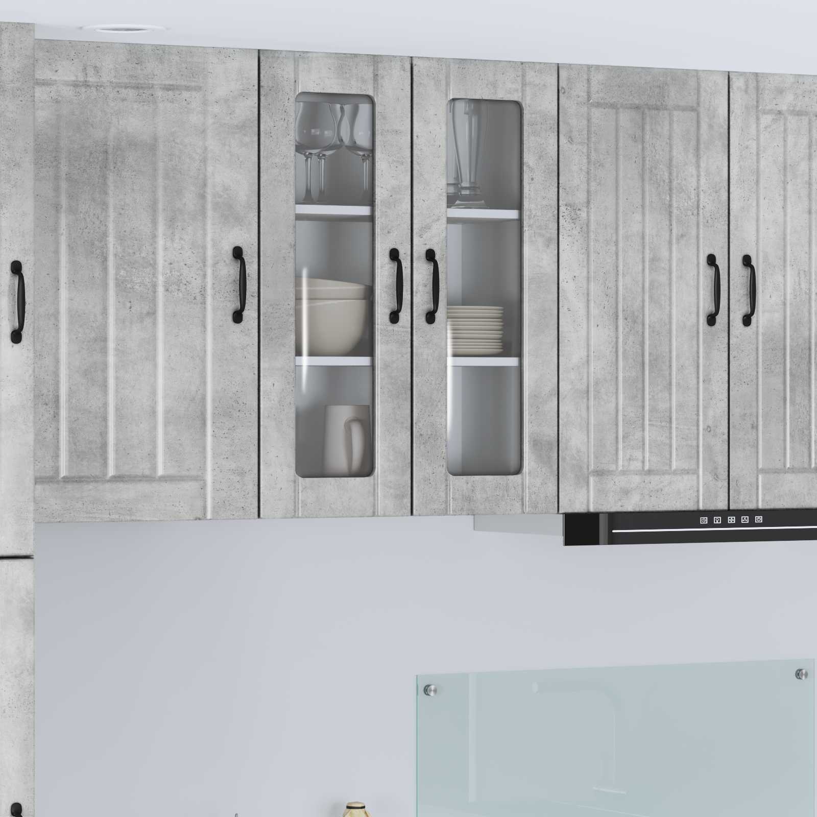 Mobile da cucina-Armadio da cucina Grigio cemento 60 x 31 x 80 cm 433804