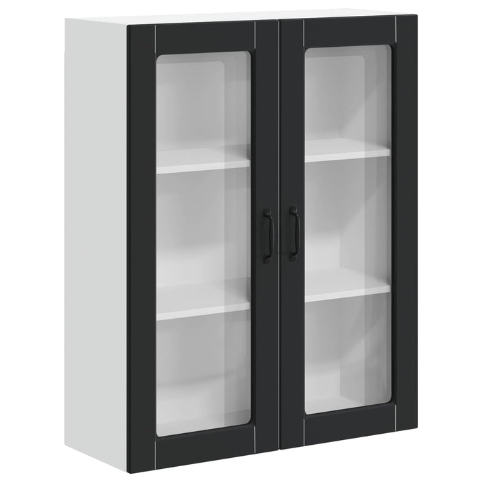 Pensile cucina-Mobile Cucina da Parete Nero 80 x 31 x 100 cm Legno multistrato