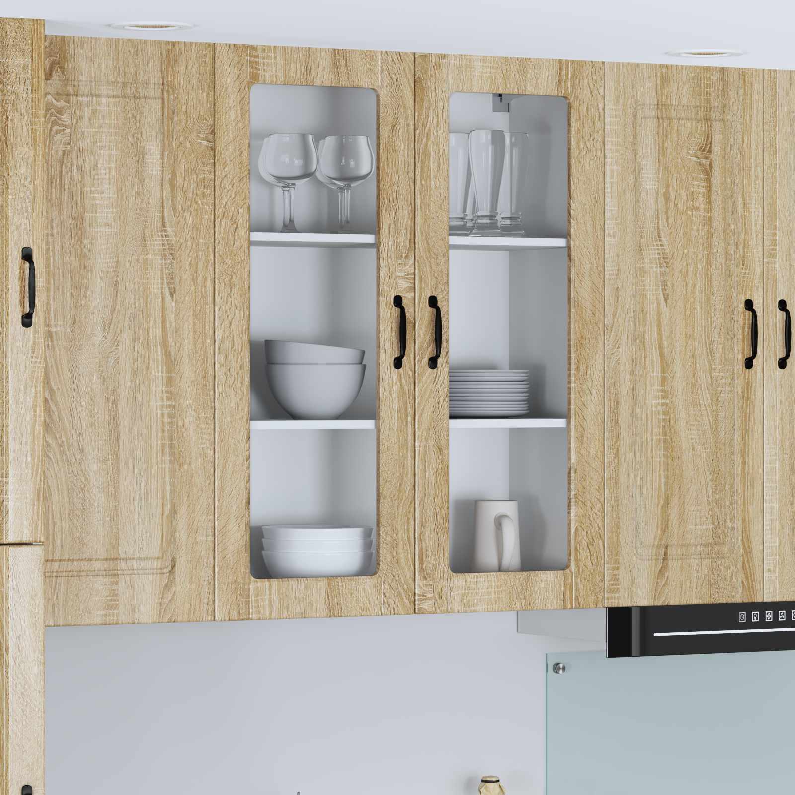 Pensile cucina-Mobile Cucina da Parete Rovere Sonoma 80 x 31 x 100 cm Legno multistrato 396776