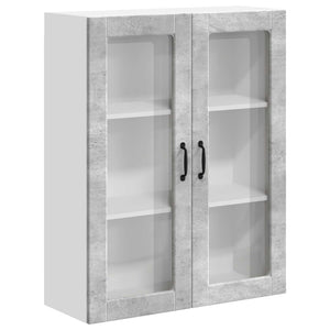 Pensile cucina con porta-Mobile Cucina da Parete Grigio cemento 80 x 31 x 100 cm