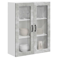 Pensile cucina con porta-Mobile Cucina da Parete Grigio cemento 80 x 31 x 100 cm