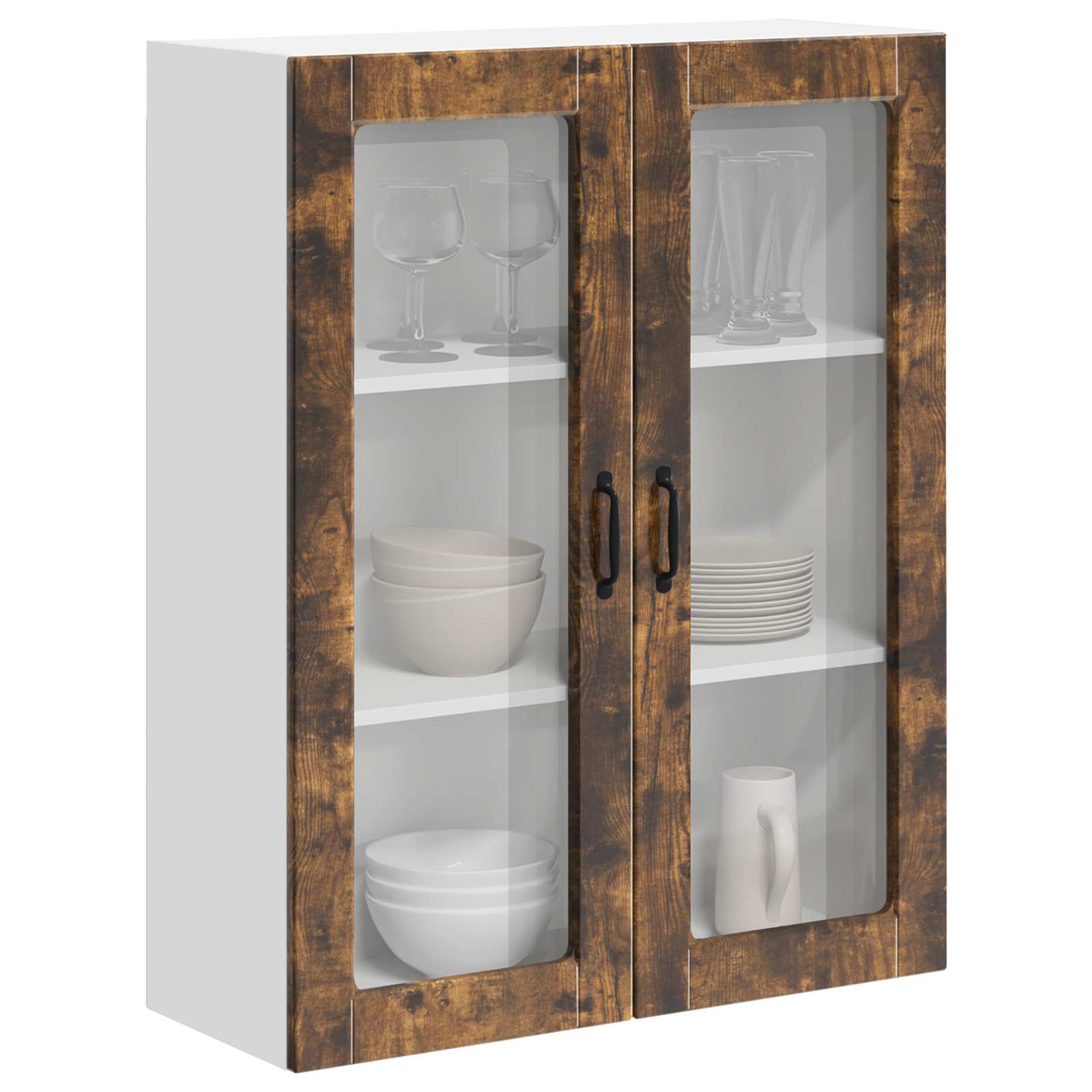 Pensile cucina-Mobile Cucina da Parete Rovere fum¨¦ 80 x 31 x 100 cm Legno multistrato
