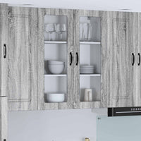 Pensile cucina-Mobile Cucina da Parete Grigio Sonoma 80 x 31 x 100 cm Legno multistrato