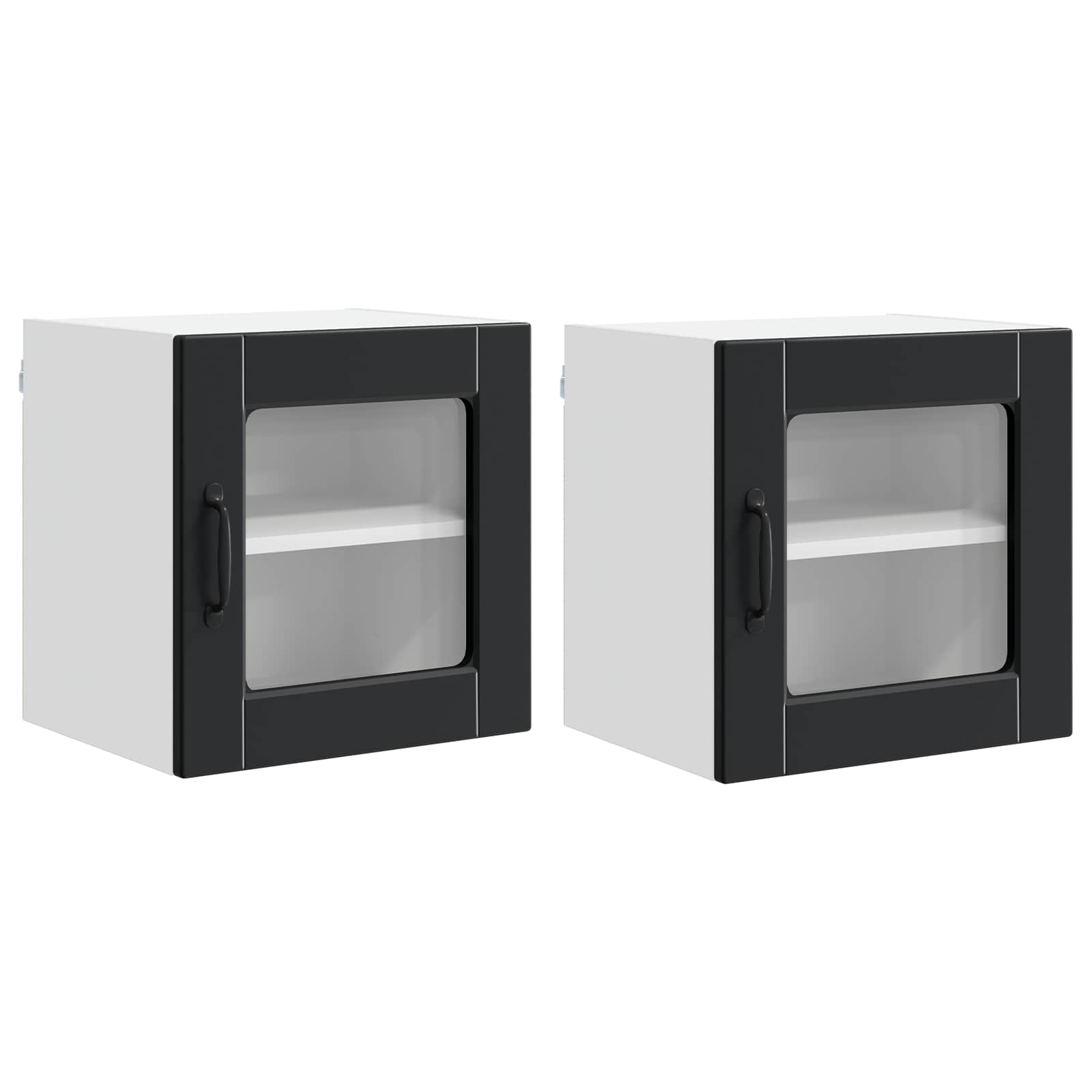 Mobile da cucina 2 pz-Set di 2 Armadio da cucina Nero 40 x 31 x 40 cm Legno multistrato 484086