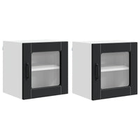 Mobile da cucina 2 pz-Set di 2 Armadio da cucina Nero 40 x 31 x 40 cm Legno multistrato 484086