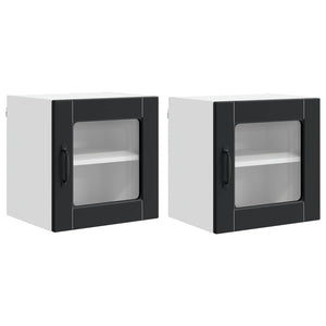 Mobile da cucina 2 pz-Set di 2 Armadio da cucina Nero 40 x 31 x 40 cm Legno multistrato 484086