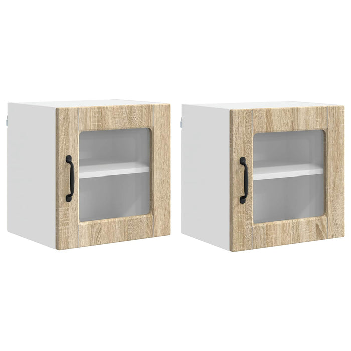 Mobile da cucina con porta 2 pz-Set di 2 Armadio da cucina Rovere Sonoma 40 x 31 x 40 cm 151323