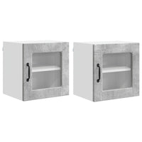 Mobile da cucina con porta 2 pz-Set di 2 Armadio da cucina Grigio cemento 40 x 31 x 40 cm 709978