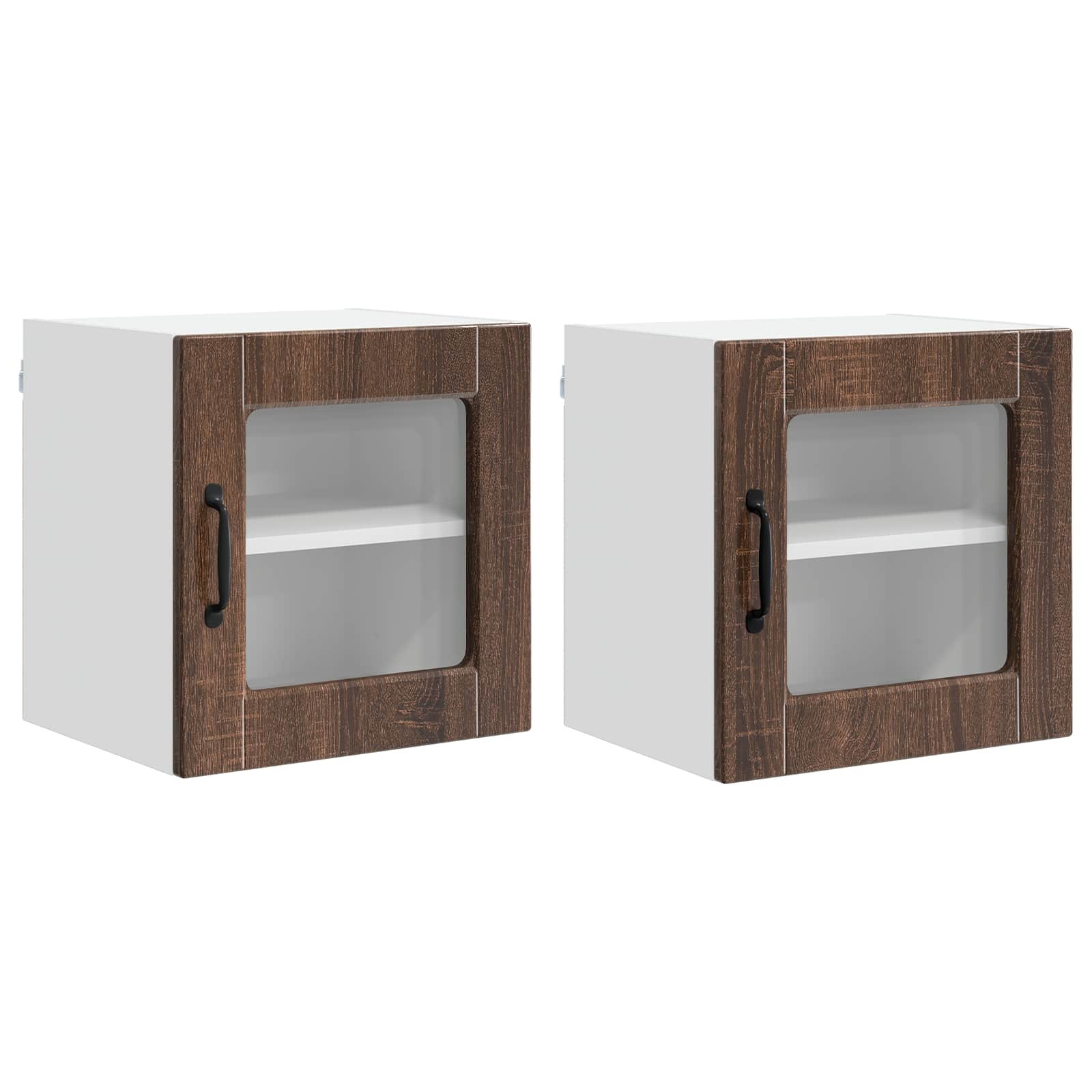Mobile da cucina con porta 2 pz-Set di 2 Armadio da cucina Rovere Marrone 40 x 31 x 40 cm 223746
