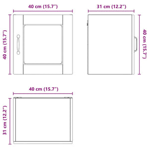 Mobile da cucina 2 pz-Set di 2 Armadio da cucina Rovere artigianale 40 x 31 x 40 cm 784364
