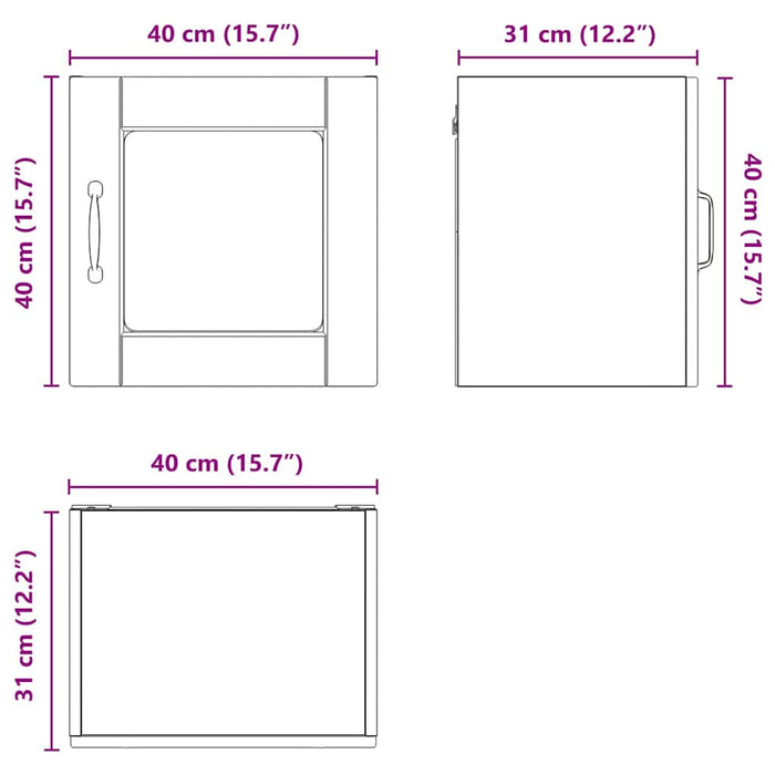 Mobile da cucina 2 pz-Set di 2 Armadio da cucina Rovere artigianale 40 x 31 x 40 cm 784364