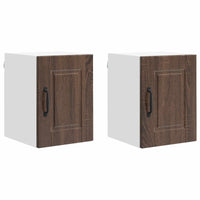 Mobile da cucina con porta 2 pz-Set di 2 Armadio da cucina Rovere Marrone 30 x 31 x 40 cm