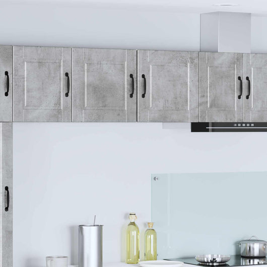 Mobile da cucina con porta 2 pz-Set di 2 Armadio da cucina Grigio cemento 40 x 31 x 40 cm 729549