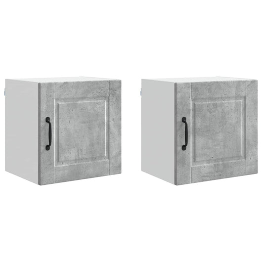Mobile da cucina con porta 2 pz-Set di 2 Armadio da cucina Grigio cemento 40 x 31 x 40 cm 729549