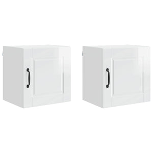 Mobile da cucina con porta 2 pz-Set di 2 Armadio da cucina Bianco Lucido 40 x 31 x 40 cm 121951