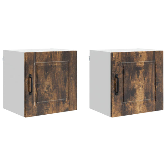 Mobile da cucina con porta 2 pz-Set di 2 Armadio da cucina Rovere fum¨¦ 40 x 31 x 40 cm 431444